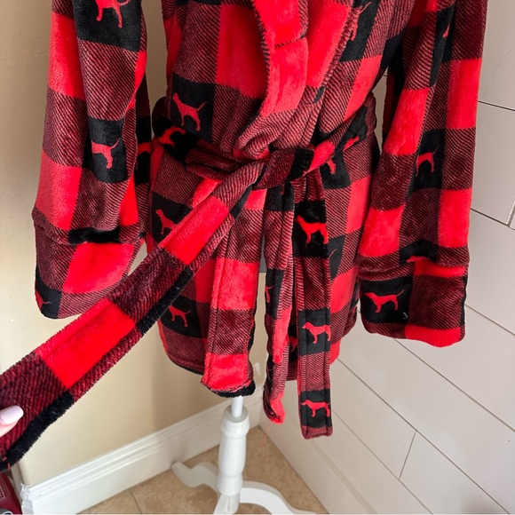 Victoria's Secret Red Plaid Robe - Picture 3 of 6